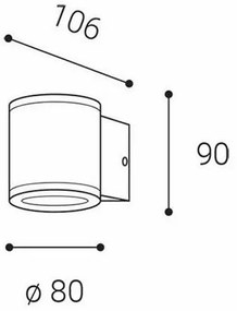 Aplică de exterior LED2 MIDO 1xGU10/50W/230V antracit IP54