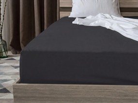 Cearsaf Jersey cu lycra antracit 180 x 200 cm