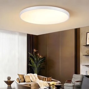 Immax NEO 07316L-LED Plafonieră dimabilă SEMPLICI 128W/230V Ø100 cm Wi-Fi Tuya albă + telecomandă