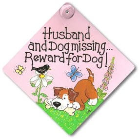 Placuta decorativa Husband And Dog Missing...