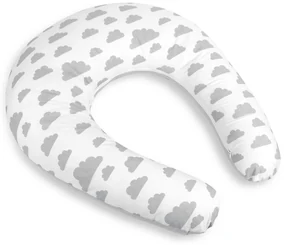 Pernă de alăptare Bellatex Clouds gri , 180 cm