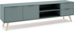Comodă TV verde prăfuit 180x53x40 cm Pisco – Marckeric