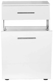 Dulap Baie cu cos de rufe Adore Diamond, sertar, Alb Lucios, 52 x 38 x 83 cm