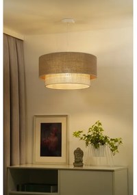 Lustră pe cablu Duolla YUTE BOHO 1xE27/15W/230V d. 45 cm maro/gri