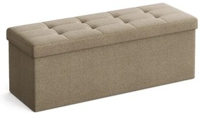 Taburet cu spatiu depozitare OTTOMAN 110x38 cm, maro deschis