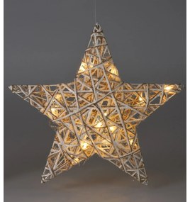 Stea de Crăciun Greyse cu LED gri, 40 cm