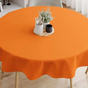 Goldea față de masă din bumbac portocaliu - rotundă Ø 60 cm