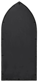 Oglinda de gradina, negru, 100x45 cm, fier uz exterior 1, Negru, 100 x 45 cm