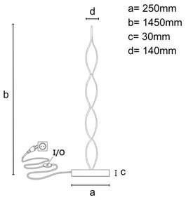 Lampadar LED dimabil 70W/230V 3000-6500K + telecomandă