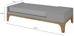 Patut pentru copii multifunctional UP! gri 70×120 cm