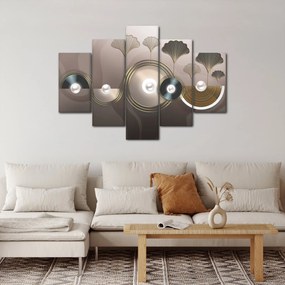 Tablou - Abstract maro-auriu (150x105 cm)