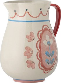 Carafă din ceramică cu motiv floral pictat manual, D17×H24 cm, 3300 ml, „Odina"