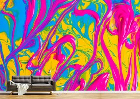 Tapet Premium Canvas - Culori pictate pe panza abstract