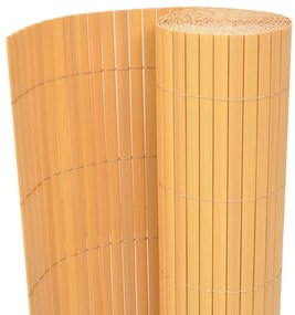 vidaXL Gard de grădină cu două fețe, galben, 90 x 300 cm, PVC