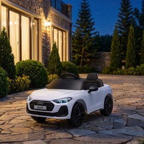 AIYAPLAY Mașină Electrică pentru Copii 12V Audi A5L cu Telecomandă, Baterie cu Litiu, 2 Motoare, Telecomandă, Roz | Aosom Romania