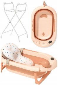 Cada de baie pliabilă pentru copii VAIANA PREMIUM cu pernă și suport - mai multe culori Violet