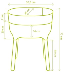 Recipient de cultivare din plastic cu sistem de auto-irigare Urbalive – Plastia