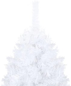 Set brad de Craciun artificial LED-uri globuri alb 180 cm PVC 1, white and rose, 180 cm
