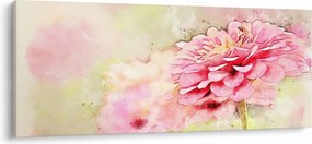 Tablou - Floare roz, aquarel (120x50 cm)