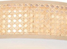 Plafonieră inteligentă din ratan 40 cm cu 3 lumini, inclusiv 3 Wifi P45 - Tromma