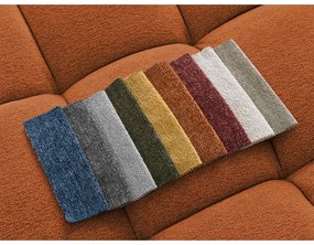 Colțar teracotă extensibil/cu spațiu de depozitare cu tapițerie din chenille (cu colț pe partea stângă/în formă de "U") Everest – Bobochic Paris