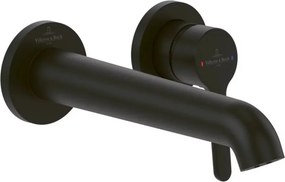 Baterie lavoar incastrata Villeroy&Boch Skyla negru mat pipa 20 cm fara corp ingropat