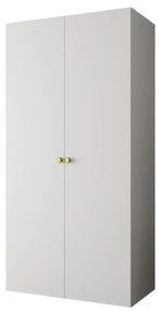 Dulap de haine 100 cm Parna 1 (alb + Auriu). 1125859