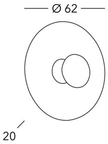 Aplică Kolarz 0415.61XL.3.Ch LUNA 1xE27/100W/230V 24K auriu