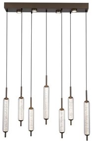 Lustra LED suspendata metal latte sticla decorativa Cattail 7Lt