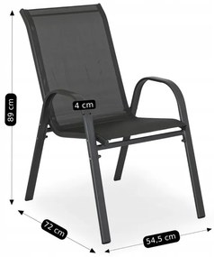 JAKS Mobilier din ratan negru Nebraska