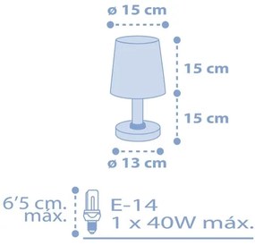 Lampă pentru copii STAR LIGHT 1xE14/40W/230V albastră Dalber 82211T