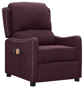3098764 vidaXL Fotoliu electric de masaj, violet, material textil