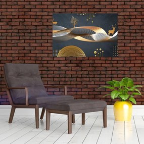 Tablou - Cerb, grafică (90x60 cm)