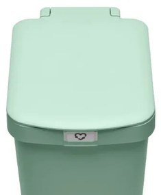 Coș cu pedală Brabantia StepUp 1008481, 16 L, Materiale ecologice, Deschidere mare, Verde deschis