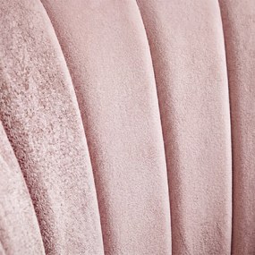 HOMCOM Scaun Imbottit Tip Scoică din Catifea, Scaunel Vintage cu Picioare Aurite, Scaun de Machiaj pentru Cameră și Sufragerie, Roz | Aosom Romania