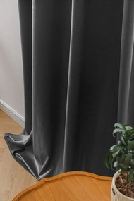 Draperie opaca VELVET, gri inchis, 140x250 cm Agatat: Inele metalice