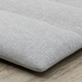 HOMCOM Fotoliu Relax de podea cu spatar cu 5 inclinatii, fotoliu unic din material textil si otel, 71x72x60cm, gri deschis | AOSOM RO