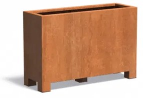 Vas de plante Corten - 120 x 40 x 80 cm
