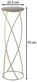 Suport pentru flori 70x22,5 cm, culoare aurie