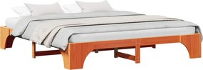 vidaXL Cadru de pat Maroniu cerat 200 x 200 cm Lemn de pin masiv