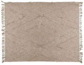 Cuvertură maro deschis din bumbac pentru pat dublu 250x260 cm Sahara - Tiseco Home Studio