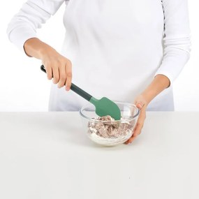 Spatula Lekue 1010186, 28,5 cm, Rezistenta la zgarieturi, 4/220 °C, Margine flexibila, verde