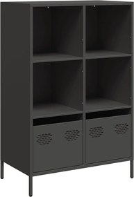 vidaXL Dulap înalt, negru, 68x39x103,5 cm, oțel