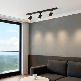 Spot pentru șină PIPE 3xGU10/10W/230V negru