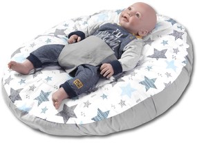 Perna multifunctionala Hanna Plus All Mint Stars,transformabila in perna gravide, alaptare si sezlong bebe