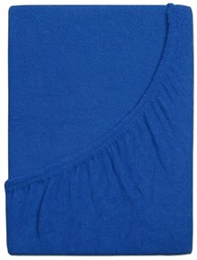 Cearsaf din frote pentru patut de copii EXCLUSIVE 70x140 cm albastru regal
