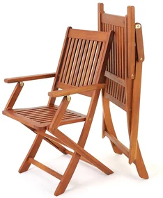Deuba Set 2 scaune de gradina pliante Sydney din salcam - certificat FSC