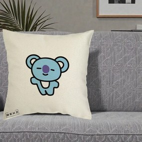Perna Personalizata BT21 Koya Kawaii, 40x40 cm, Ecru, Husa Detasabila, Perna Inclusa, BEKZ®