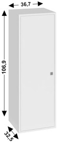 Dulap de perete ELI 37x107 cm, alb