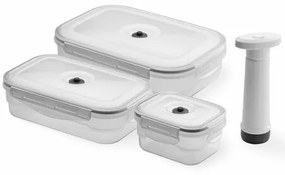 Compactor Set 3 caserole de plastic pentru păstrarea în vid a alimentelor Aspi Fresh